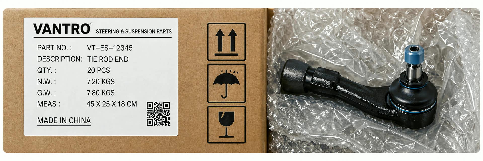 VANTRO packaging and labeling details